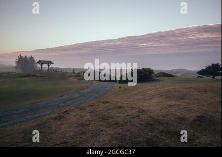 Parcours de golf de Bandon Dunes, Oregon Banque D'Images