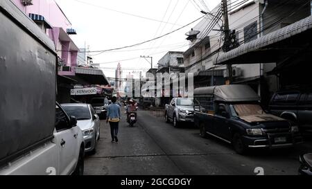 Khlong Toey aka Khlong Toei marché public des fermiers Bangkok Thaïlande Banque D'Images