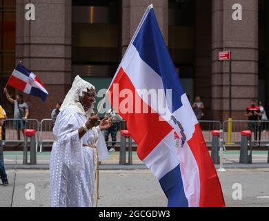 Parade annuelle de la fête portoricaine à Manhattan, New York. Banque D'Images