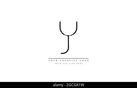 JY YJ J y modèle de monogramme de logo vectoriel abstrait Illustration de Vecteur