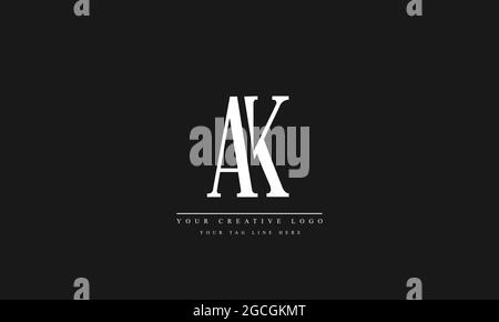 AK KA UN modèle de monogramme de logo vectoriel abstrait de K Illustration de Vecteur