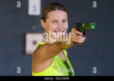 2020 09 03. Guintare Venckauskaite, la pentathlete de Lituanie. Banque D'Images