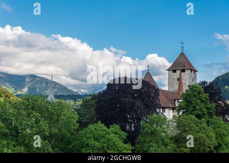 Géographie / voyage, Suisse, Château de Spiez, Spiez, Oberland bernois, INFO-AUTORISATION-DROITS-SUPPLÉMENTAIRES-NON-DISPONIBLE Banque D'Images