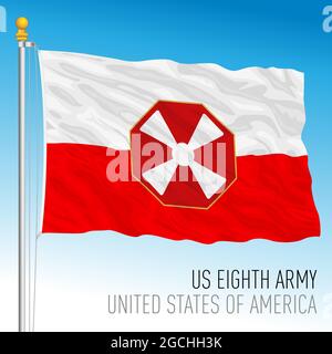 DRAPEAU DE l'Armée AMÉRICAINE Eighty, Etats-Unis d'Amérique, illustration vectorielle Illustration de Vecteur