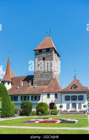 Géographie / voyage, Suisse, Château de Spiez, Spiez, Oberland bernois, INFO-AUTORISATION-DROITS-SUPPLÉMENTAIRES-NON-DISPONIBLE Banque D'Images