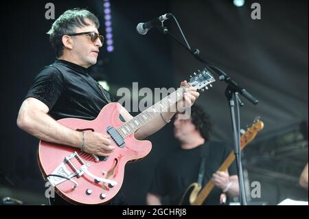 The Lightning Seeds en représentation au festival de Leeds 80s de Lets Rock , Leeds Banque D'Images