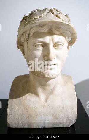 Pyrrhus d'Epire (319/318–272 av. J.-C.) Roi grec (297–272 av. J.-C.) Herculaneum, Villa du Papyri 1er siècle av. J.-C. Banque D'Images