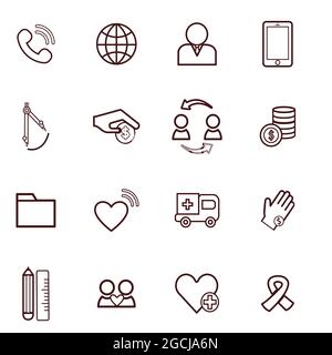 Illustration de l'interface utilisateur Vector concept de finance médicale de voyage mixte Illustration de Vecteur