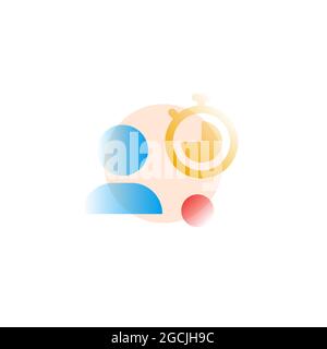 Être en ligne. Icône de vecteur en dégradé Illustration de Vecteur