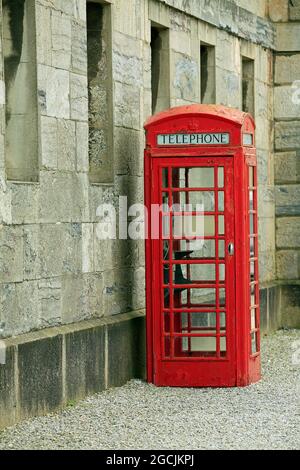 Emblématique RedTelephone Box à Royal William Yard, Plymouth, Royaume-Uni Banque D'Images