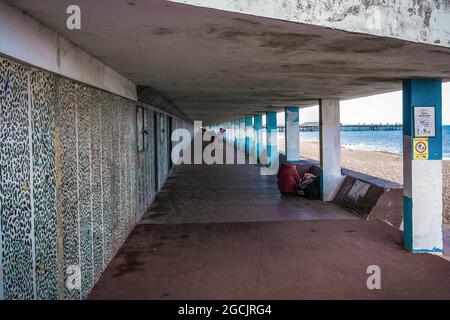 Bottle Alley Lower Deck promenade Hastings Banque D'Images