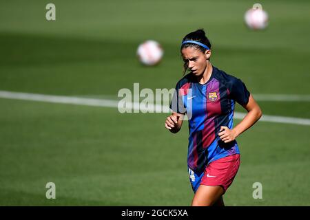 Sant Joan Despi, Espagne. 08 août 2021. Aitana Bonmati du FC Barcelona Women en en en action lors de l'échauffement avant le match de football amical d'avant-saison entre FC Barcelona Women et Juventus FC Women. FC Barcelona Women a remporté 6-0 victoires sur Juventus FC Women. Credit: Nicolò Campo/Alay Live News Banque D'Images