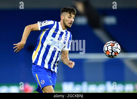 Jakub Moder de Brighton lors du match d'avant-saison entre Brighton et Hove Albion et Getafe au stade American Express, Brighton, Royaume-Uni - 7 août 2021 - usage éditorial uniquement. Pas de merchandising. Pour les images de football, les restrictions FA et Premier League s'appliquent inc. Aucune utilisation Internet/mobile sans licence FAPL - pour plus de détails, contactez football Dataco Banque D'Images