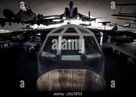 Duxford Imperial War Museum Photographie par Brian Harris 5 août 2021 IMW Duxford, Cambridgeshire Angleterre Royaume-Uni l'American Air Museum deisgged by Sir No Banque D'Images