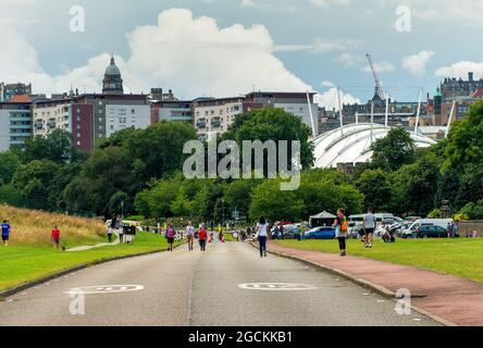 Holyrood Park a depuis ouvert après un confinement pour avoir fait de l'exercice, Édimbourg, Écosse, Royaume-Uni Banque D'Images