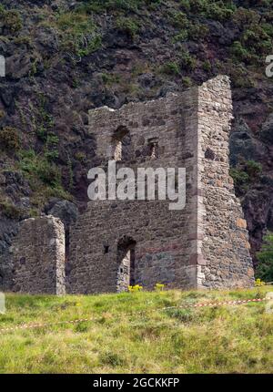 La chapelle Saint-Antoine est une ruine dans le parc Queens qui date du 15th siècle et était étroitement liée à l'abbaye de Holyrood dans le palais Holyrood, Banque D'Images