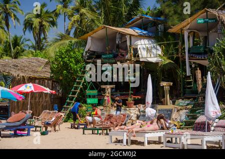 Goa, plages de l'Inde et scènes côtières. Banque D'Images