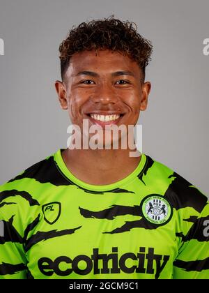 Nailsworth, Royaume-Uni. 23 juillet 2021. Vaughn Covil au cours de la Forest Green Rovers Player & Staff 2021/22 séance photo au parc Stanley, Stanley Lane, Chippenham, Angleterre, le 23 juillet 2021. Photo par Andy Rowland. Crédit : Prime Media Images/Alamy Live News Banque D'Images