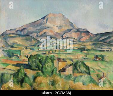 Célèbre peinture à l'huile, Mont Sainte-victoire (la montagne Sainte-victoire) (env. 1892-1895) par Paul Cézanne Banque D'Images