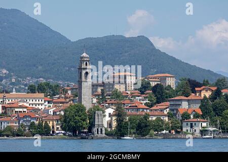 Vue sur la ville, Verbania-Pallanza, Lac majeur, Piémont, Italie Banque D'Images