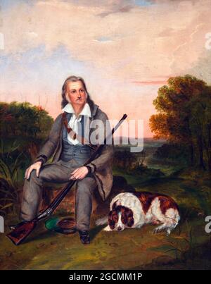 Portrait anonyme du naturaliste américain John James Audubon (Jean-Jacques Rabin; 1785-1851), huile sur toile, 1841 Banque D'Images