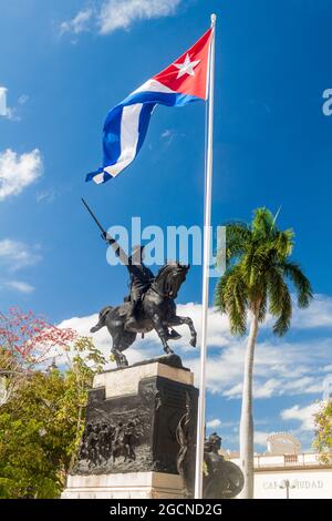 CAMAGUEY, CUBA - 25 JANVIER 2016 : statue d'Ignacio Agramonte à Camaguey Banque D'Images