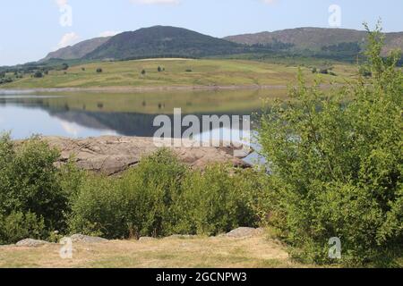 Clatteringshaws loch, Galloway Forest Park, Dumfries et Galloway, Écosse, juillet 2021 Banque D'Images