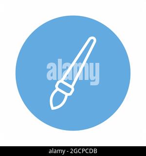 Icône vecteur de forme - style monochrome bleu - illustration simple. Contour modifiable. Modèle de conception vector.Outline style design.Vector Graphic illust Illustration de Vecteur