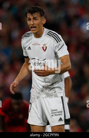 Liverpool, Royaume-Uni. 9 août 2021. Ante Budimir de CA Osasuna pendant le match de pré-saison à Anfield, Liverpool. Crédit photo à lire : Darren Staples/Sportimage crédit : Sportimage/Alay Live News Banque D'Images