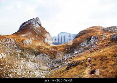 Mont Uvita Greda dans le parc national de Durmitor, Alpes Dinaric, Monténégro. Le parc national de Durmitor fait partie du patrimoine mondial de l'UNESCO. Banque D'Images