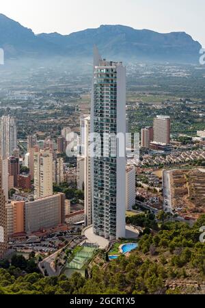 Bâtiment Torre Lugano, Benidorm, Espagne Banque D'Images
