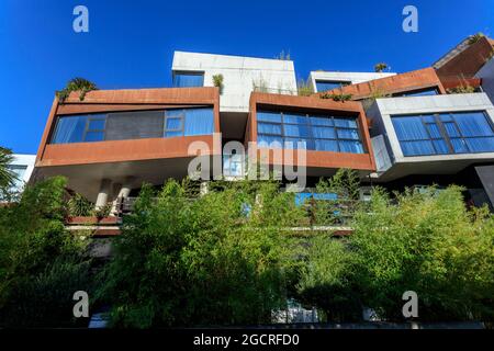 Cet hôtel de luxe Viura se trouve dans le village de Villabuena de Alava, au centre de la région viticole de Rioja. Espagne. Banque D'Images