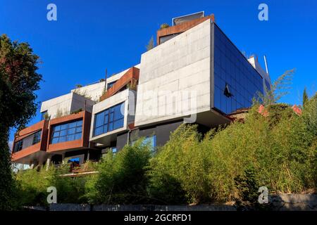 Cet hôtel de luxe Viura se trouve dans le village de Villabuena de Alava, au centre de la région viticole de Rioja. Espagne. Banque D'Images