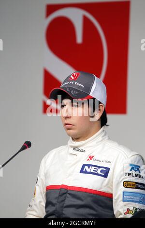 Sergio Perez (MEX) Sauber. Lancement de Sauber C31, Jerez, Espagne. 6 février 2012. Banque D'Images
