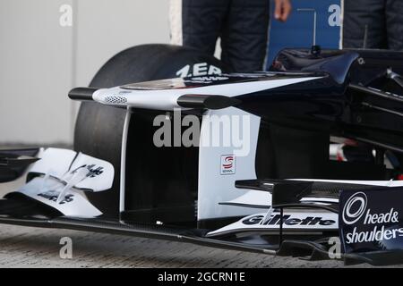 Détails. Lancement de l'écurie Williams F1 Team FW34, Jerez, Espagne. 7 février 2012. Banque D'Images