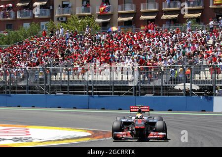 Lewis Hamilton (GBR) McLaren MP4/27. Grand Prix d'Europe, dimanche 24 juin 2012. Valence, Espagne. Banque D'Images