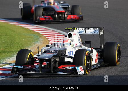 Sergio Perez (MEX) Sauber C31. Grand Prix japonais, dimanche 7 octobre 2012. Suzuka, Japon. Banque D'Images