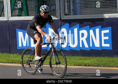 Sir Chris Hoy (GBR) champion olympique de cyclisme sur piste. Grand Prix d'Australie, mercredi 13 mars 2013. Albert Park, Melbourne, Australie. Banque D'Images