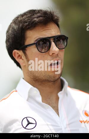 Sergio Perez (MEX) McLaren. Grand Prix de Malaisie, jeudi 21 mars 2013. Sepang, Kuala Lumpur, Malaisie. Banque D'Images