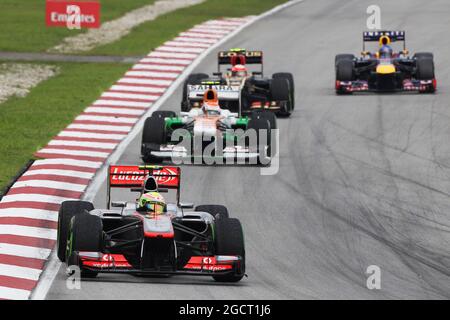 Sergio Perez (MEX) McLaren MP4-28. Grand Prix de Malaisie, dimanche 24 mars 2013. Sepang, Kuala Lumpur, Malaisie. Banque D'Images