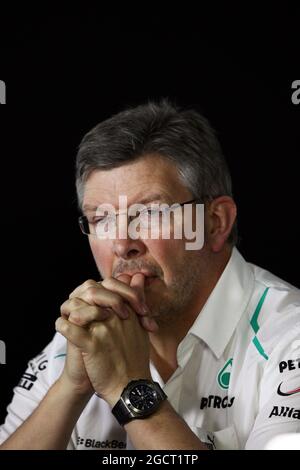 Ross Brawn (GBR) Mercedes AMG F1 Team Directeur de la FIA Press Conference. Grand Prix de Chine, vendredi 12 avril 2013. Shanghai, Chine. Banque D'Images