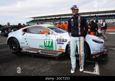 Bruno Senna (BRA) Aston Martin Vantage V8. Championnat du monde d'endurance de la FIA, 1ère partie, dimanche 14 avril 2013. Silverstone, Angleterre. Banque D'Images