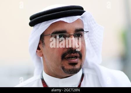 HRH Prince Salman bin Hamad Al Khalifa, Prince héritier de Bahreïn. Grand Prix de Bahreïn, jeudi 18 avril 2012. Sakhir, Bahreïn. Banque D'Images