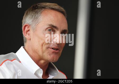 Martin Whitmarsh (GBR) Directeur général de McLaren. Grand Prix de Bahreïn, vendredi 19 avril 2013. Sakhir, Bahreïn. Banque D'Images