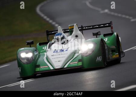 Alexander Rossi (USA) / Eric Lux (USA) / Tom Kimber Smith (GBR) Greaves Motorsport, Zytek Z11SN - Nissan. Le Mans 24 heures Test Day, dimanche 9 juin 2013. Le Mans, France. Banque D'Images