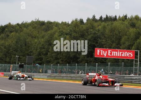 Felipe Massa (BRA) Ferrari F138. Grand Prix de Belgique, dimanche 25 août 2013. Spa-Francorchamps, Belgique. Banque D'Images