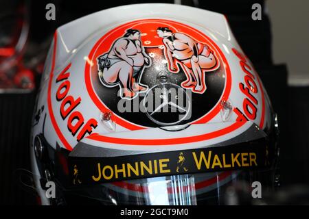 Le casque de Jenson Button (GBR) McLaren. Grand Prix japonais, vendredi 11 octobre 2013. Suzuka, Japon. Banque D'Images