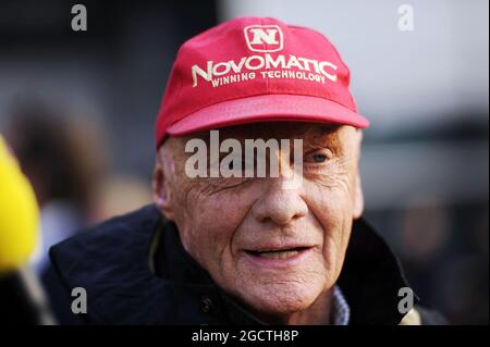 Niki Lauda (AUT) Mercedes Président non exécutif. Grand Prix de Chine, dimanche 20 avril 2014. Shanghai, Chine. Banque D'Images