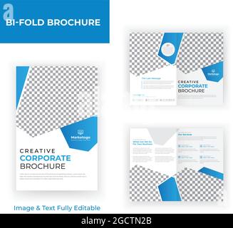 Dernier modèle de brochure Creative Corporate Marketing Agency Business à double pli Illustration de Vecteur