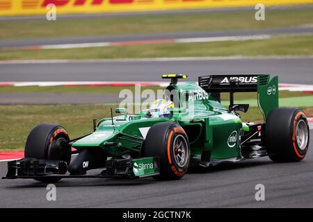 Marcus Ericsson (SWE) Caterham CT05. Grand Prix de Grande-Bretagne, vendredi 4 juillet 2014. Silverstone, Angleterre. Banque D'Images